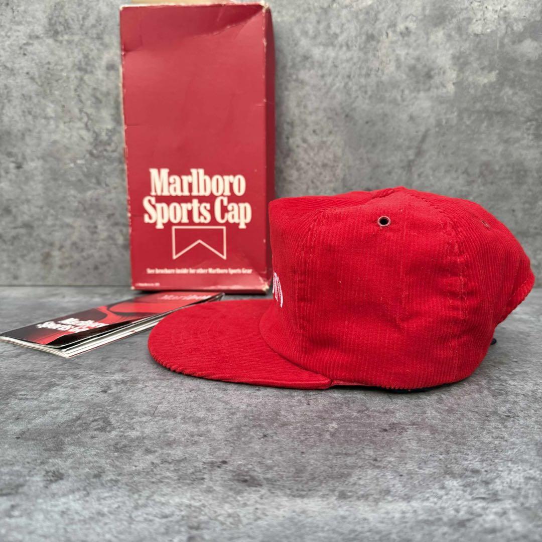 Marlboro Sports Cap レッド コーデュロイ 80s USA製