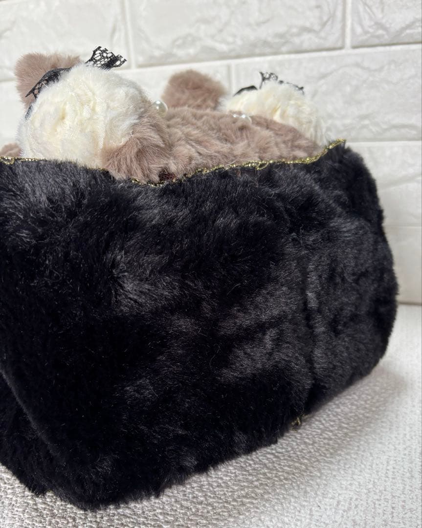 山*ば様 コヤンイサムチョン　ファーバッグ　サンダーちゃん　ブラウンうさちゃん