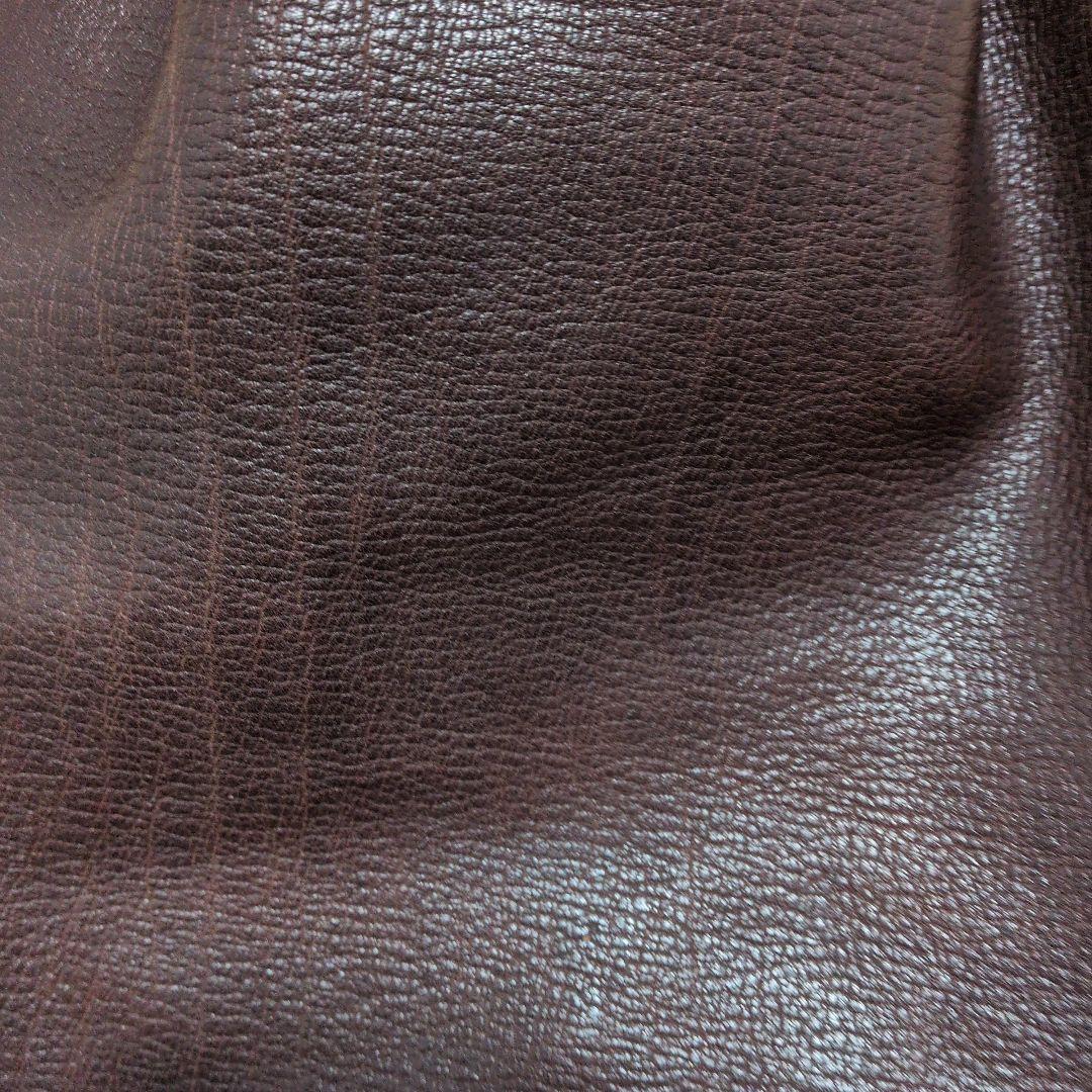 レザー　巾着バッグ　ブラウン