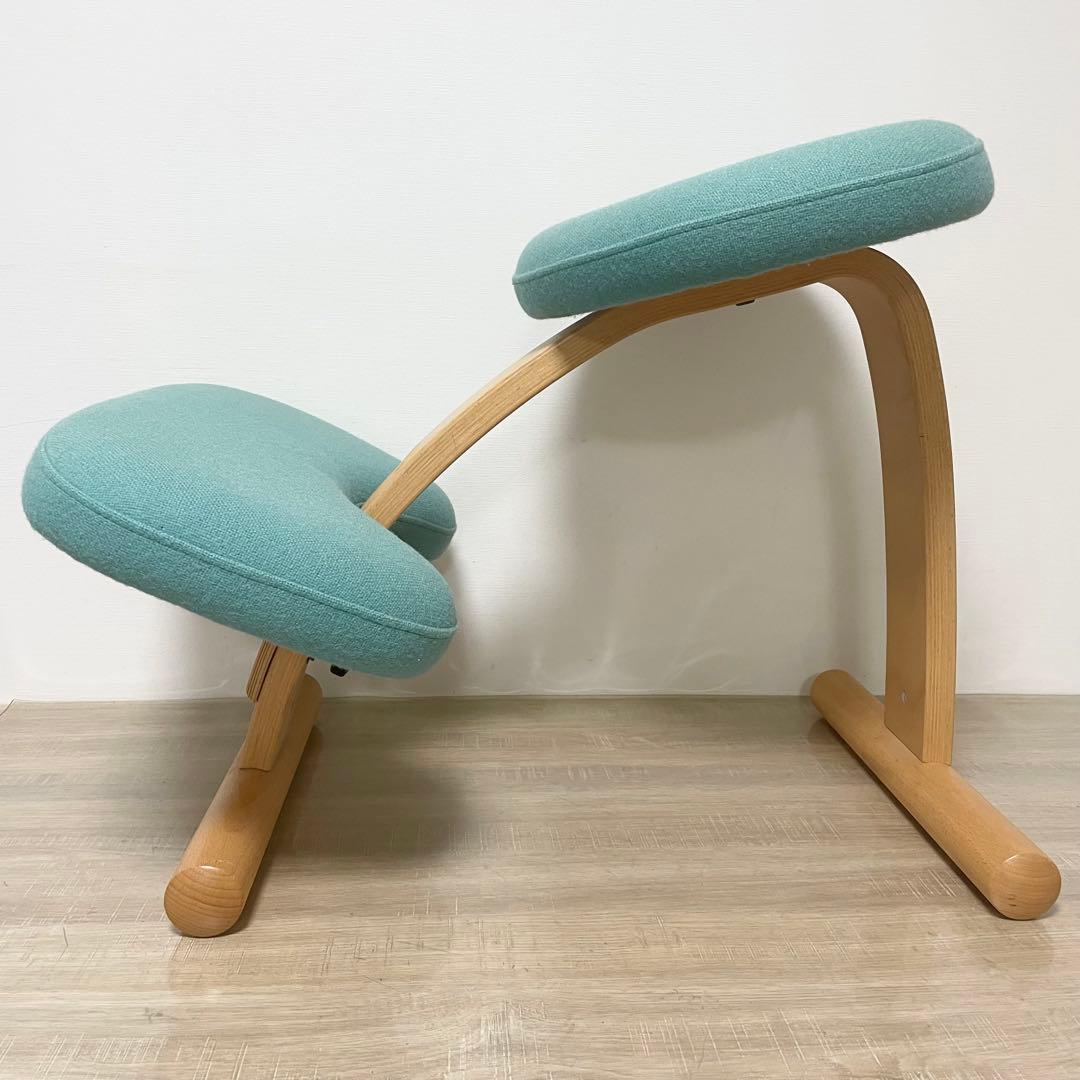 ★美品★ バランスイージー　姿勢矯正バランスチェア　ライトグリーン　リボ社