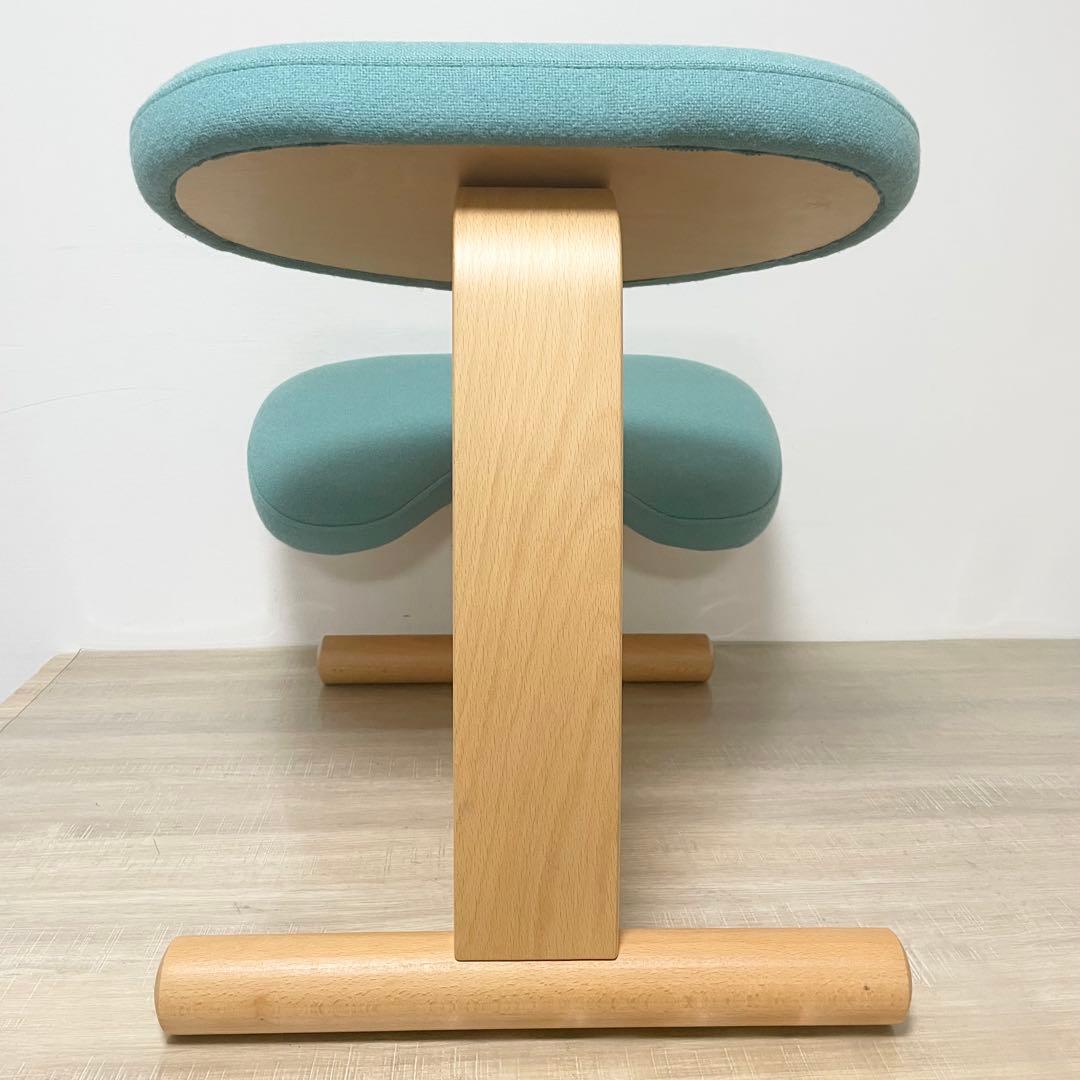 ★美品★ バランスイージー　姿勢矯正バランスチェア　ライトグリーン　リボ社