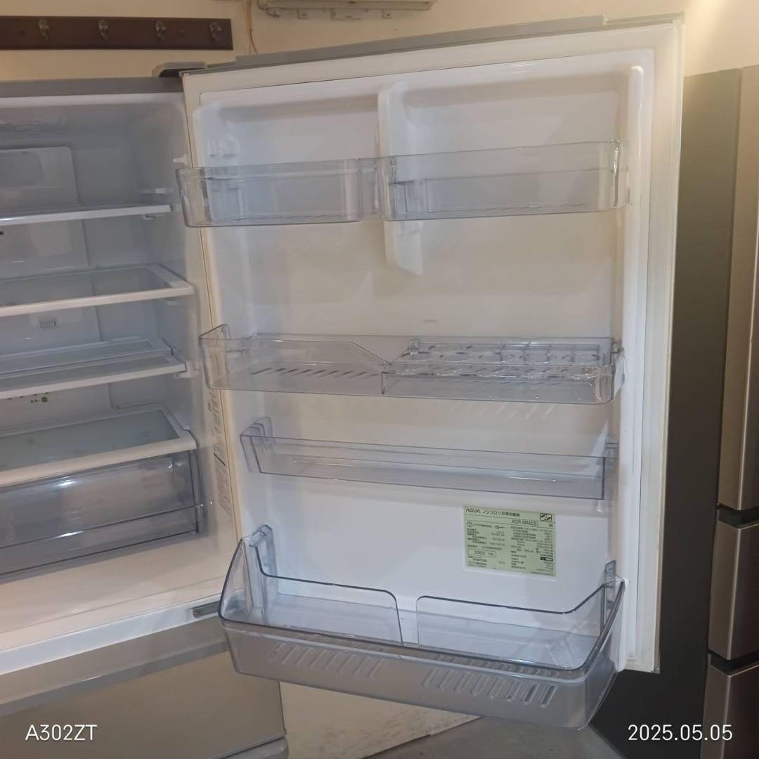 A008★2021年製★アクア　4ドア　冷蔵庫　シルバー　自動霜取り