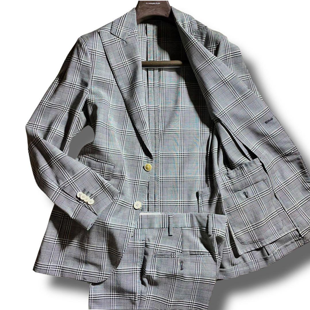 ガブリエレパジーニ　スーツ　セットアップ　チェック　ウィンドウペン　イタリア製