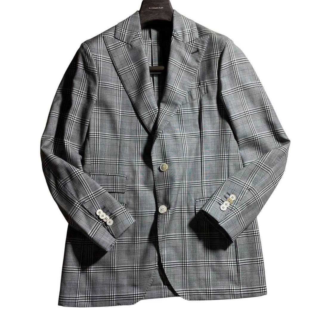 ガブリエレパジーニ　スーツ　セットアップ　チェック　ウィンドウペン　イタリア製