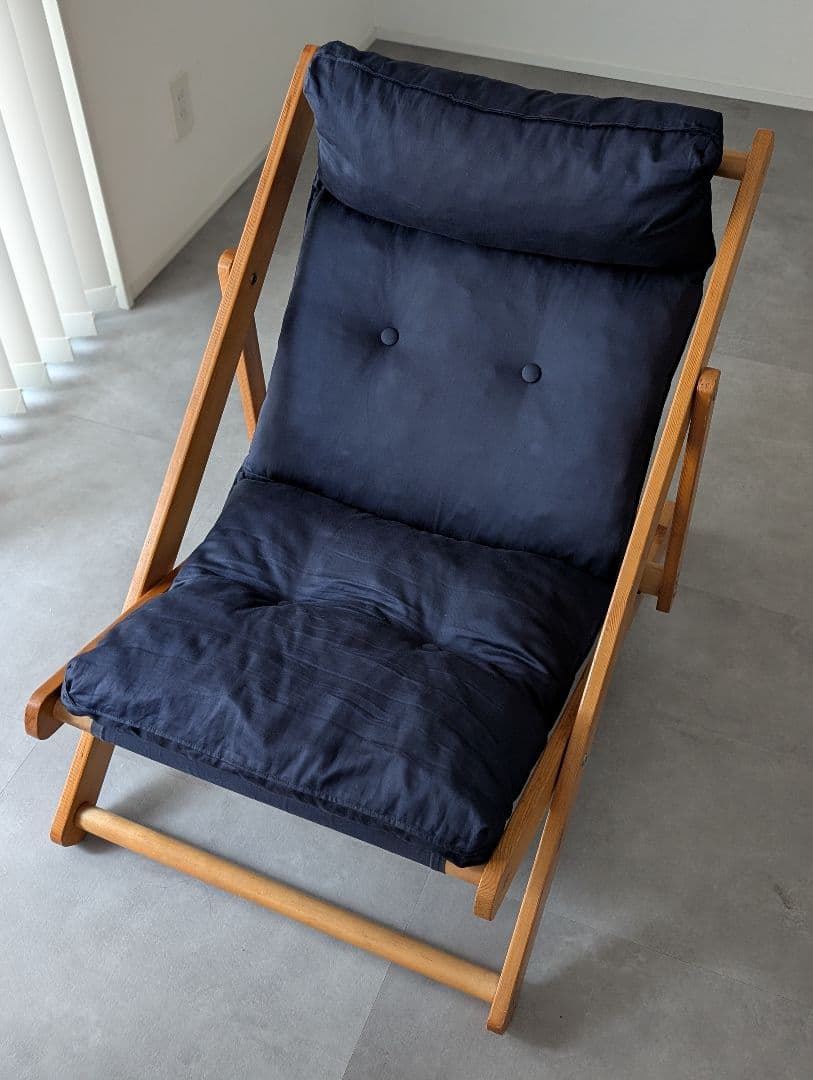 USED/北欧 木製 リクライニングチェア パーソナルチェア 折りたたみ式