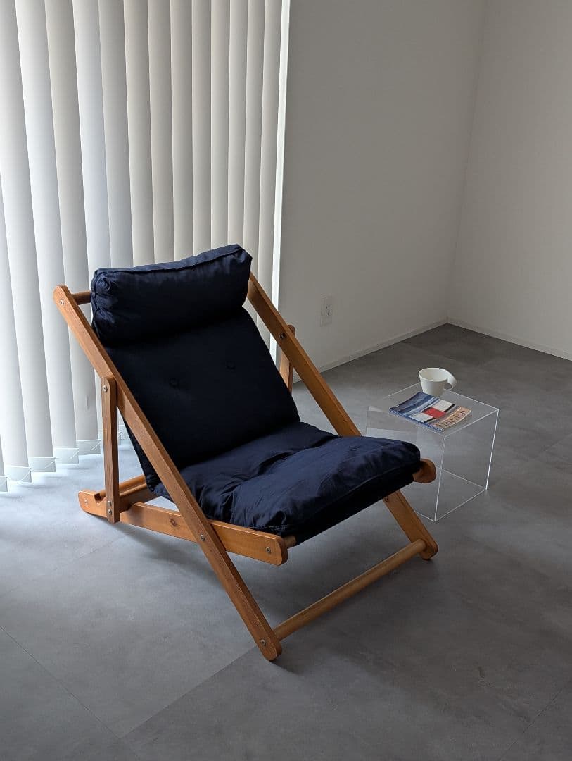 USED/北欧 木製 リクライニングチェア パーソナルチェア 折りたたみ式