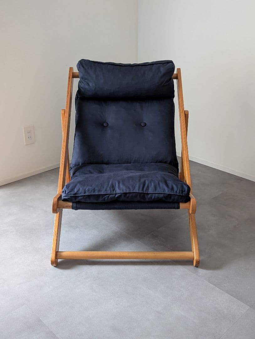 USED/北欧 木製 リクライニングチェア パーソナルチェア 折りたたみ式