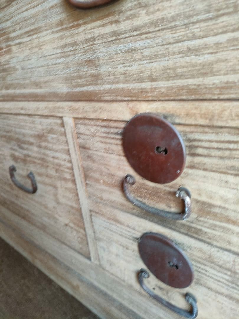 送料無料！総桐 シンプルな時代物桐箪笥 タンス 古民家 古道具 昭和レトロ