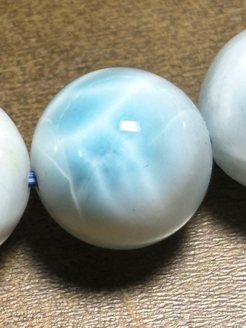 淡いカラー可愛い♡ ラリマーブレスレット12〜12.6㎜（新品未使用）高品質