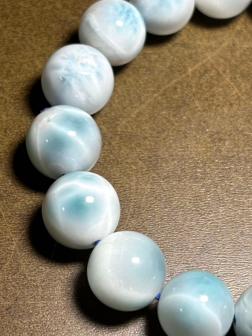 淡いカラー可愛い♡ ラリマーブレスレット12〜12.6㎜（新品未使用）高品質