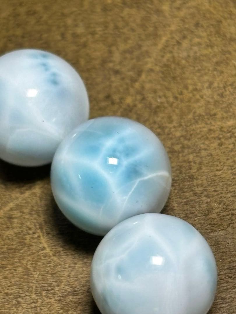 淡いカラー可愛い♡ ラリマーブレスレット12〜12.6㎜（新品未使用）高品質