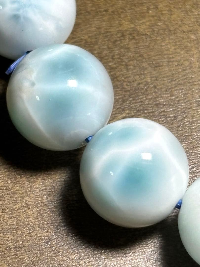 淡いカラー可愛い♡ ラリマーブレスレット12〜12.6㎜（新品未使用）高品質