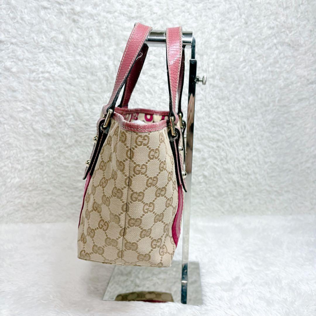 GUCCI 139261 GGキャンバス トートバッグ ピンク ハンドバッグ