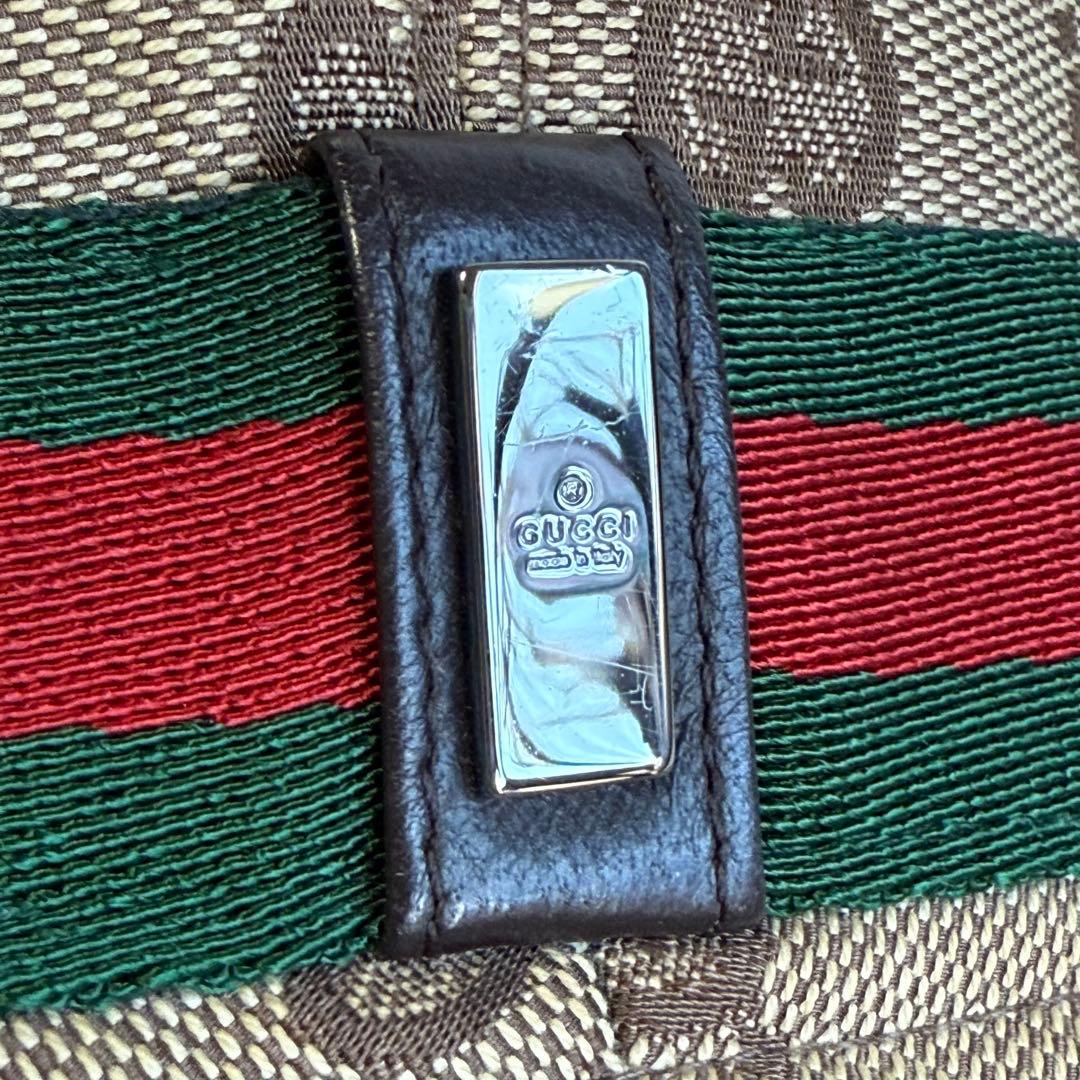 美品 GUCCI バケットハット GGキャンバス シェリーライン Lサイズ