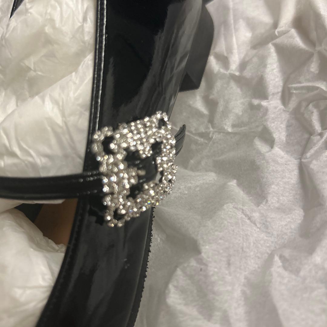 【最終価格新品】OHGA☆メリージェーン　フラットシューズ　ブラック　サイズ24