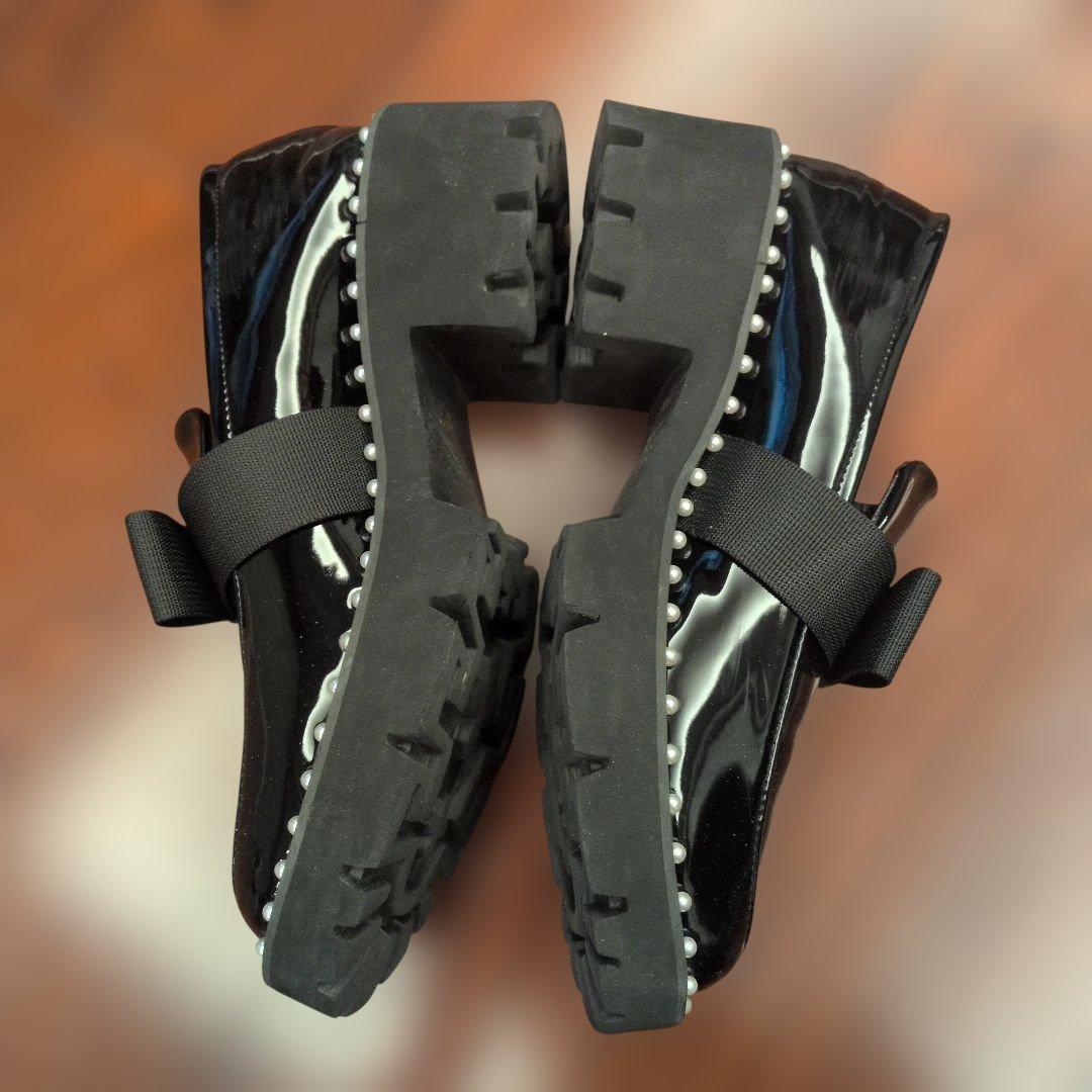 アキロン×Donobanコラボ パールリボンローファーM