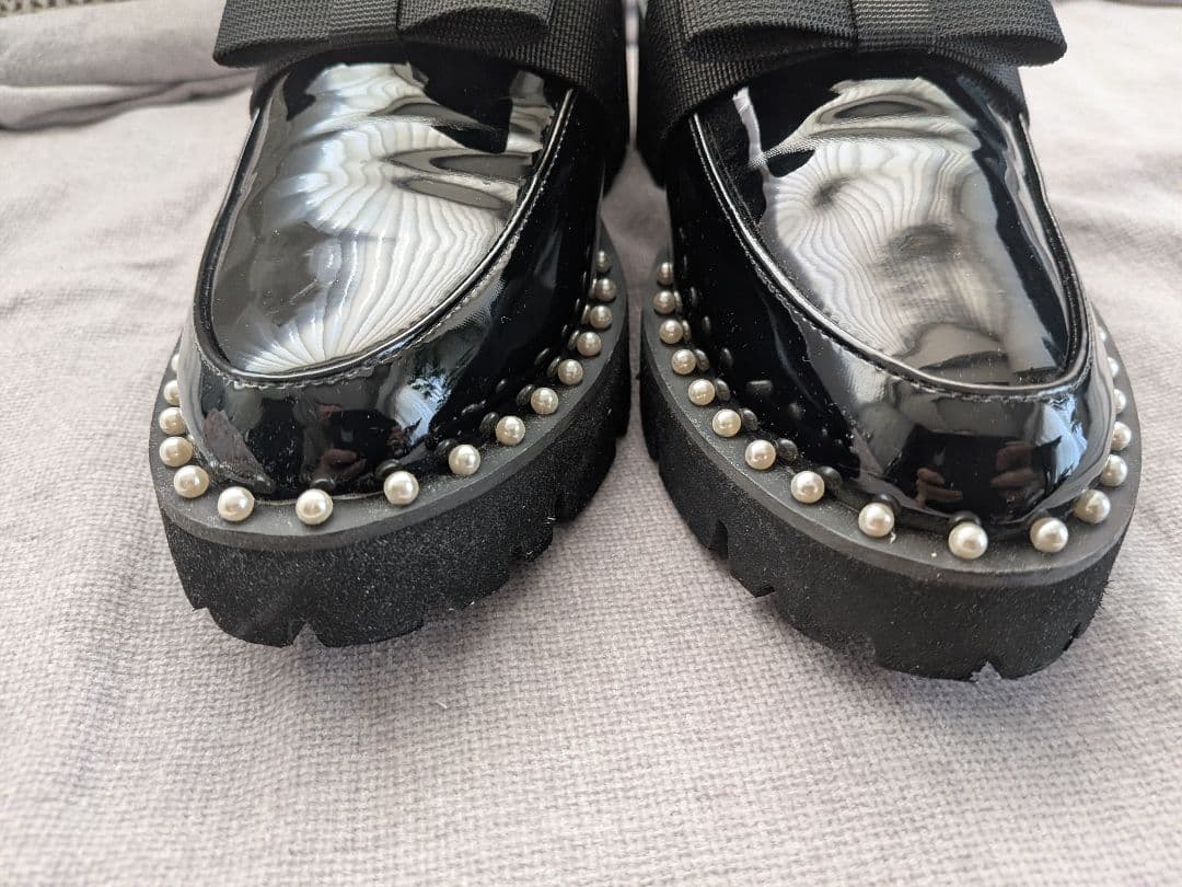 アキロン×Donobanコラボ パールリボンローファーM