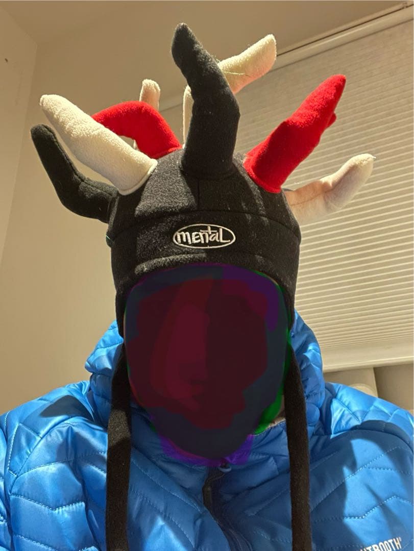 Mental headgear 角付きフリース帽子