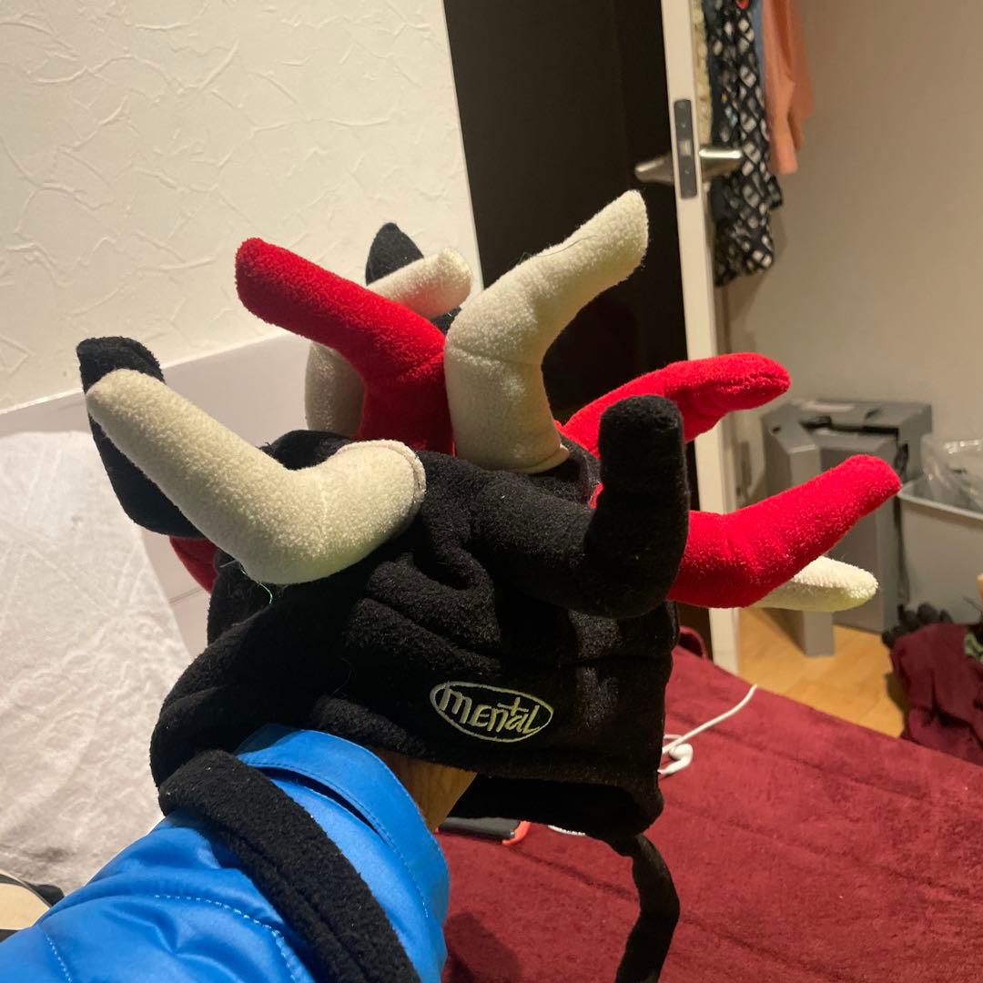 Mental headgear 角付きフリース帽子