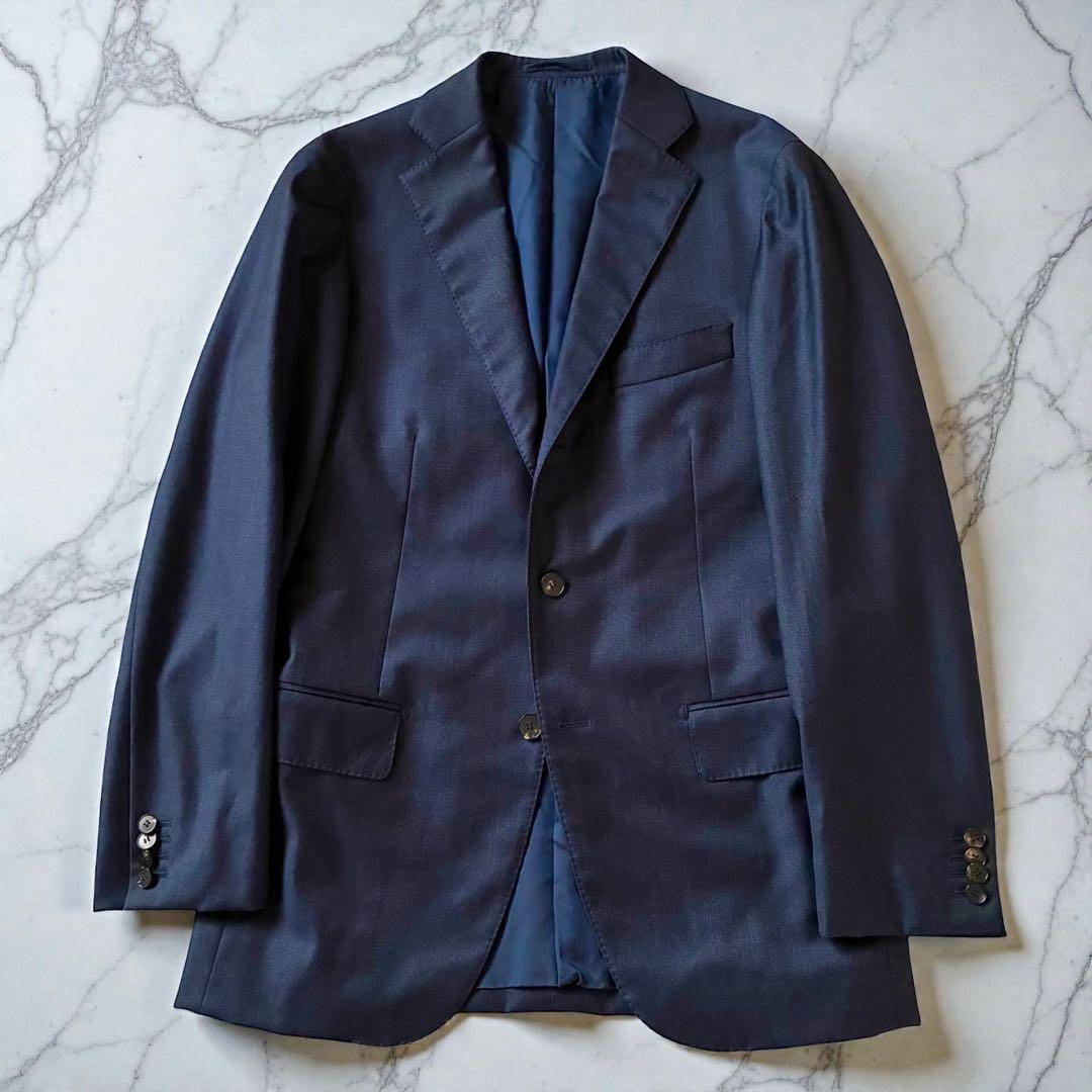 極美品 ロロピアーナ ユニバーサルランゲージ セットアップシングルスーツ 紺色