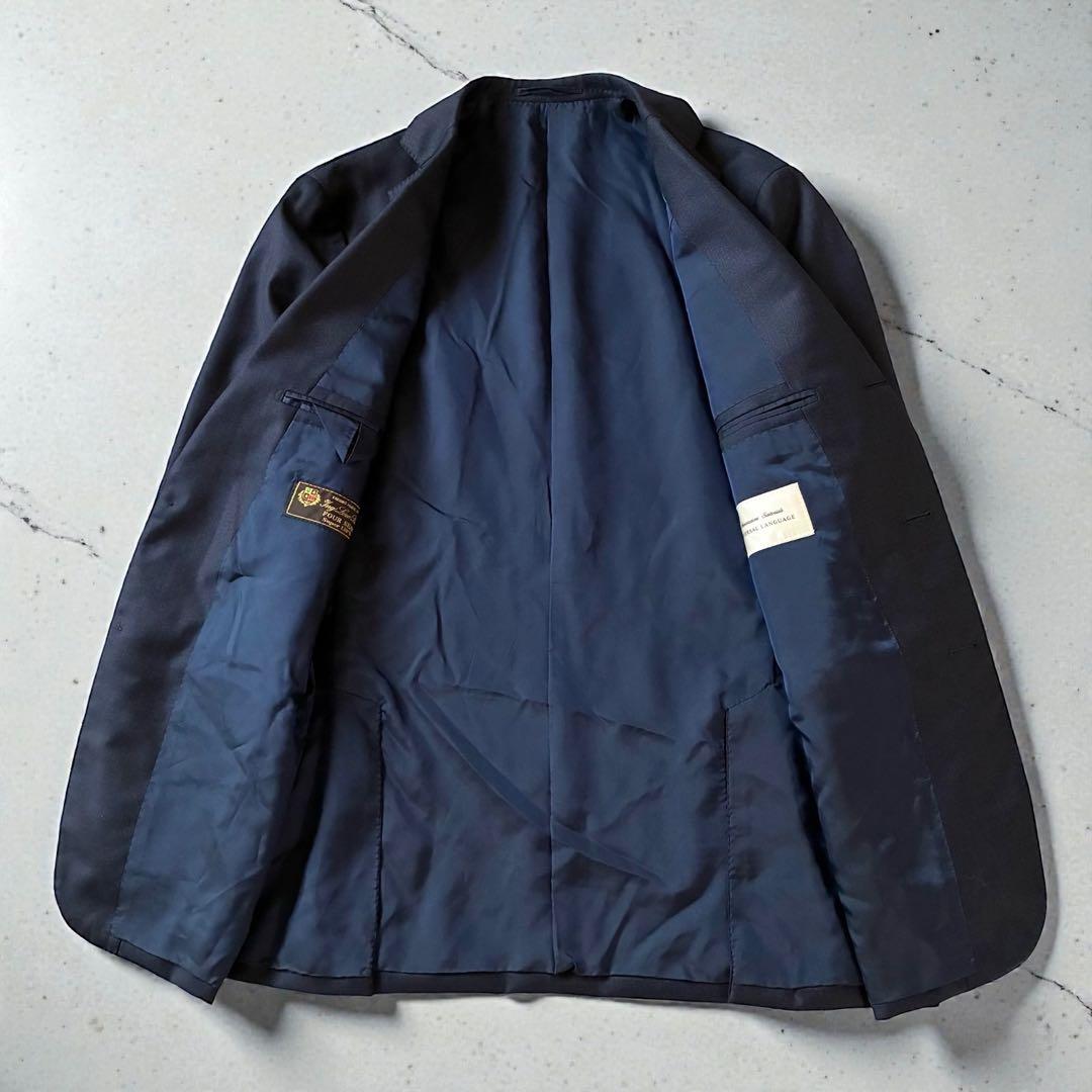 極美品 ロロピアーナ ユニバーサルランゲージ セットアップシングルスーツ 紺色