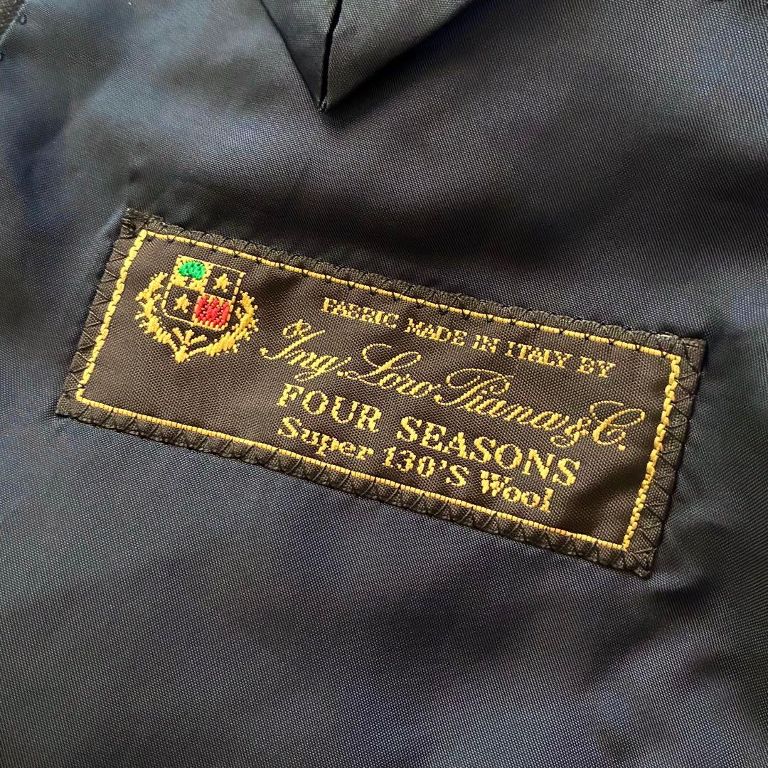 極美品 ロロピアーナ ユニバーサルランゲージ セットアップシングルスーツ 紺色