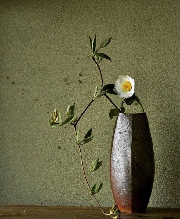 【新品未使用】備前焼／森本仁さん／面取花生／花瓶／花器