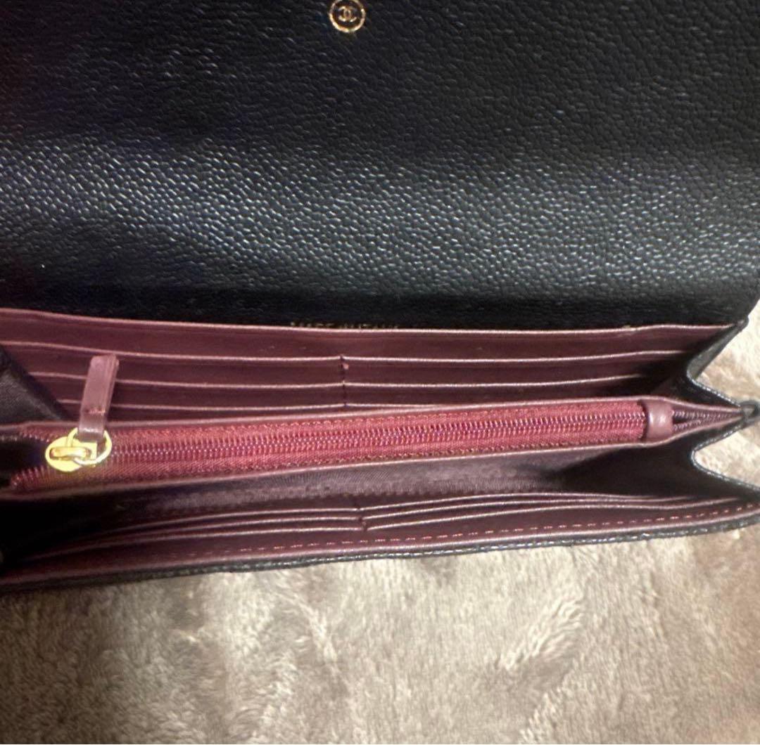 ブラック キルティング 長財布