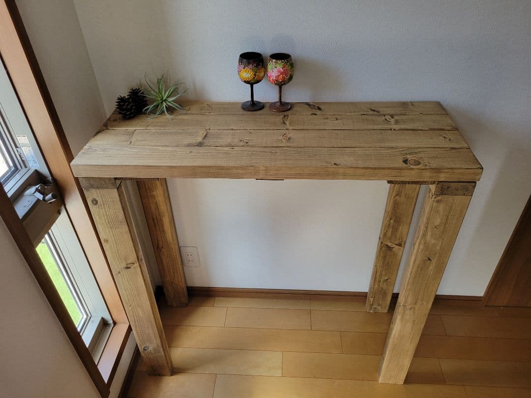 95✕35 カウンターテーブル　ウォールナットワックス　アンティーク