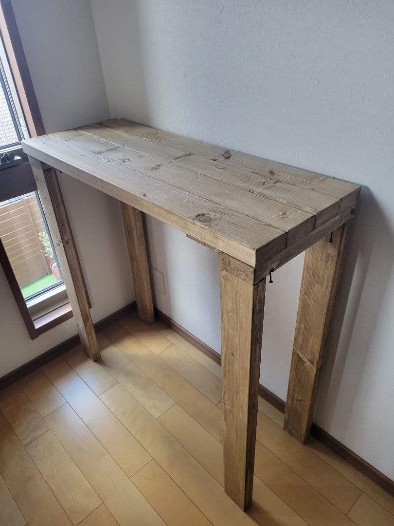 95✕35 カウンターテーブル　ウォールナットワックス　アンティーク