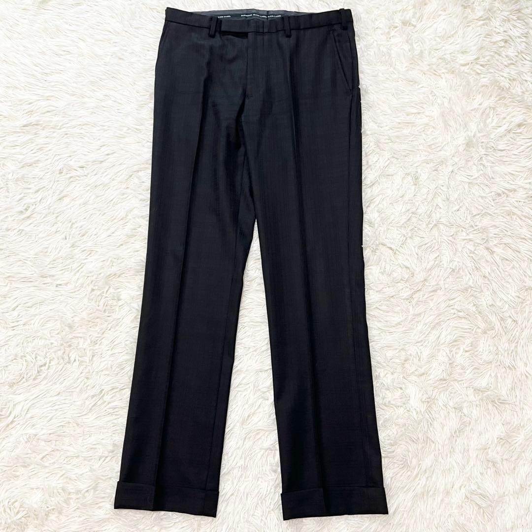 BURBERRYBLACK LABEL スーツ チェック メリノウール 黒