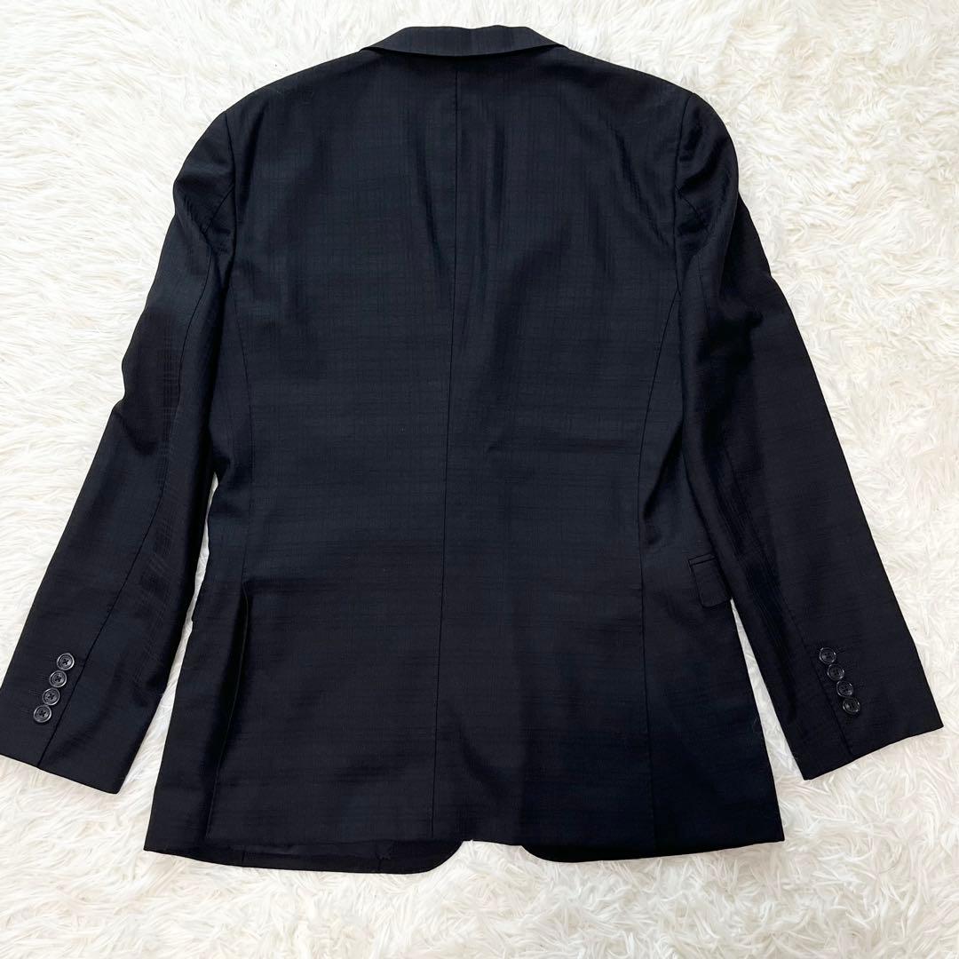 BURBERRYBLACK LABEL スーツ チェック メリノウール 黒