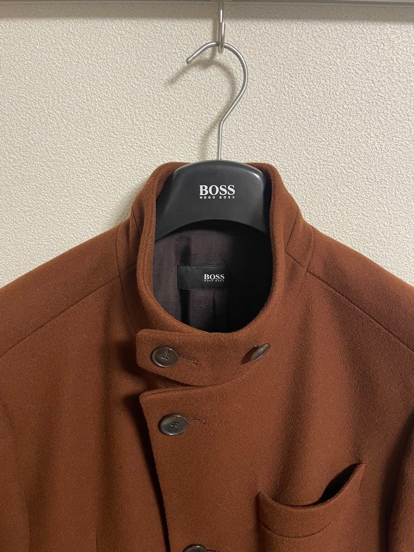 【ほんやべ】HUGO BOSS ブラウン ピーコート・ウールコート