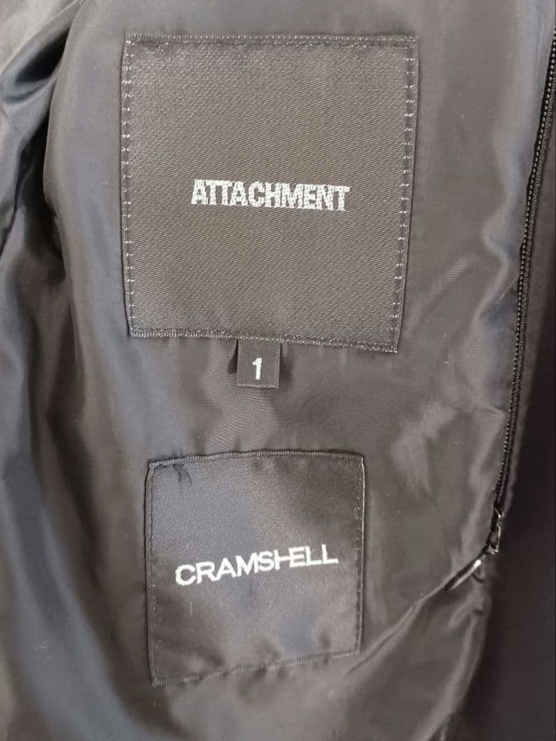 【美品】ATTACHMENT ダウンコート セミロング S ブラック