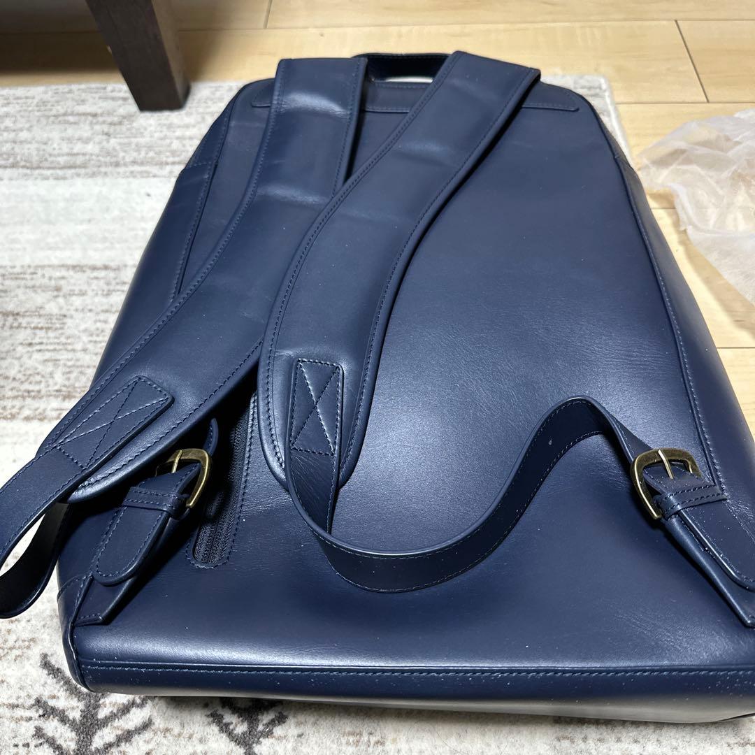 ネイビー レザー リュック 新品タグ付きマザーハウス