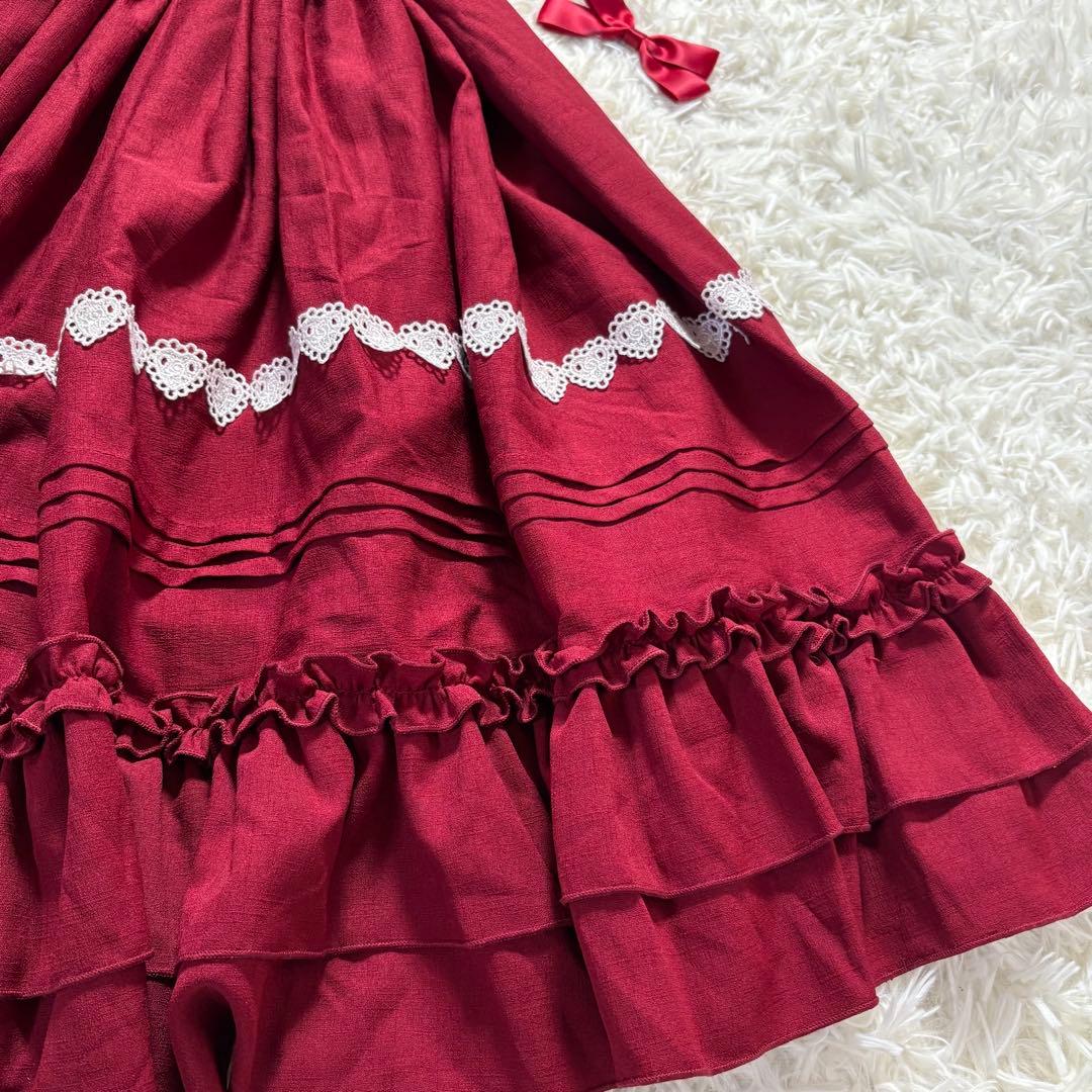 ロリータワンピース ウエストリボン 銀ボタン ゴスロリ かわいい