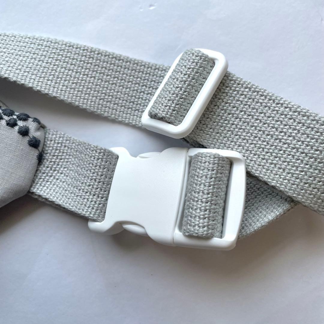 ミナペルホネン 最新タンバリンライトグレー　ハンドメイドボディバッグ