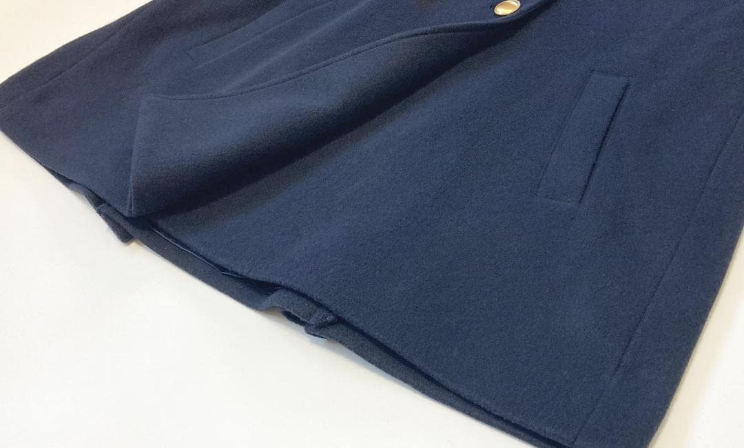 美品SHIPS大人可愛い25AWウールライクジャージーメルトン2WAY Pコート