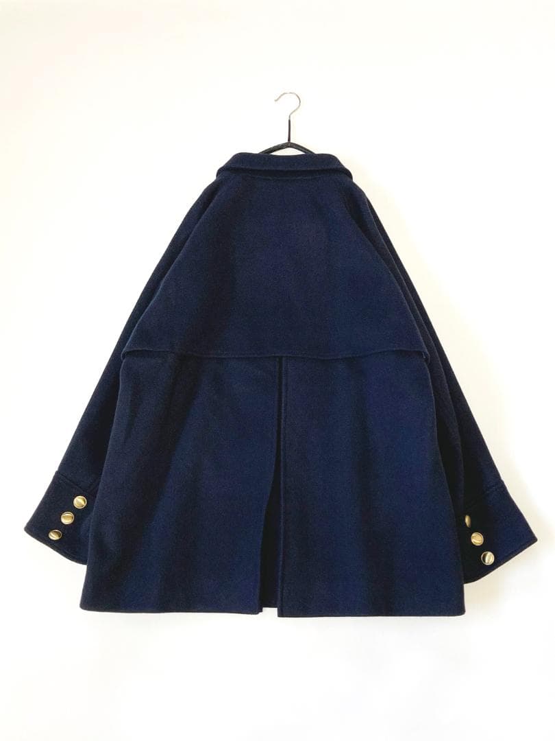 美品SHIPS大人可愛い25AWウールライクジャージーメルトン2WAY Pコート