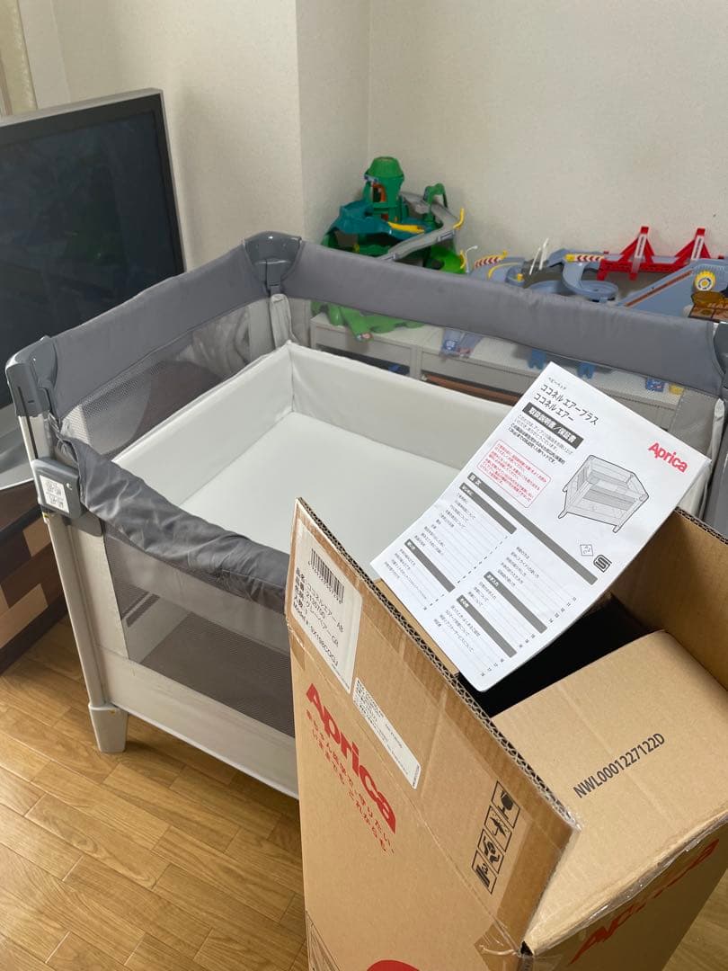 Aprica ベビーベッド ココネルエアーAB グレー