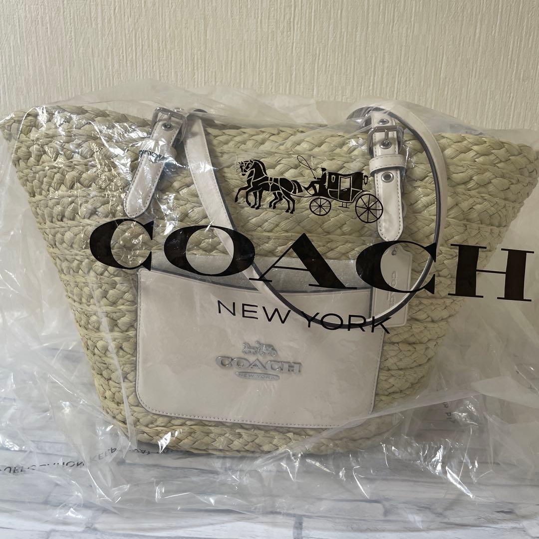 新品 未使用 COACH トートバッグ かごバッグ
