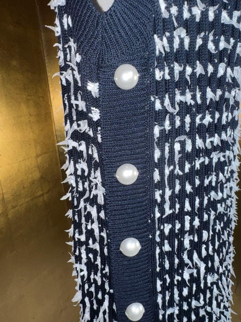 【Reneルネ】新品タグ付き定価58,300円春ニットツイード38