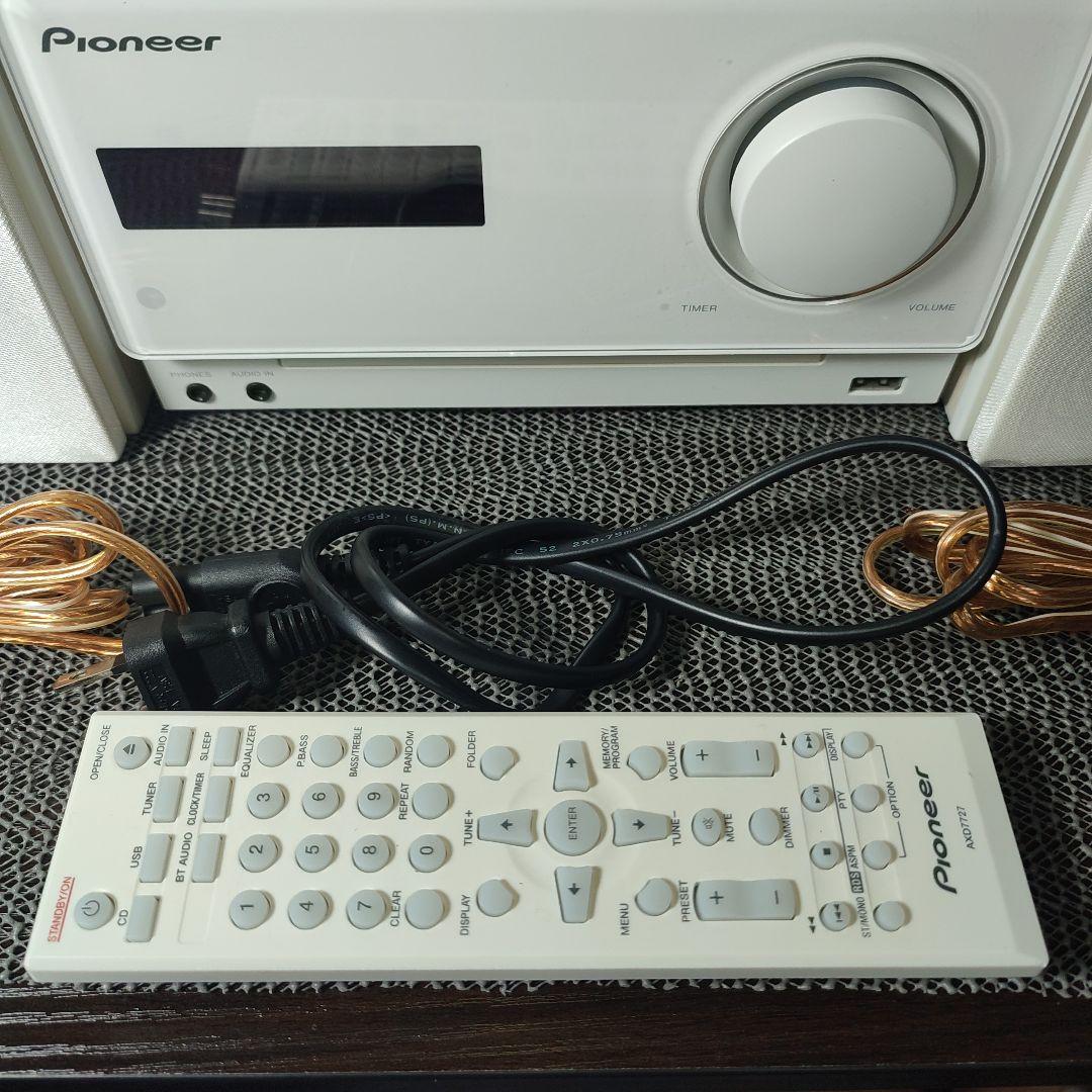 Pioneer ミニコンポ X-CM32BT-W（ホワイト） リモコン付き