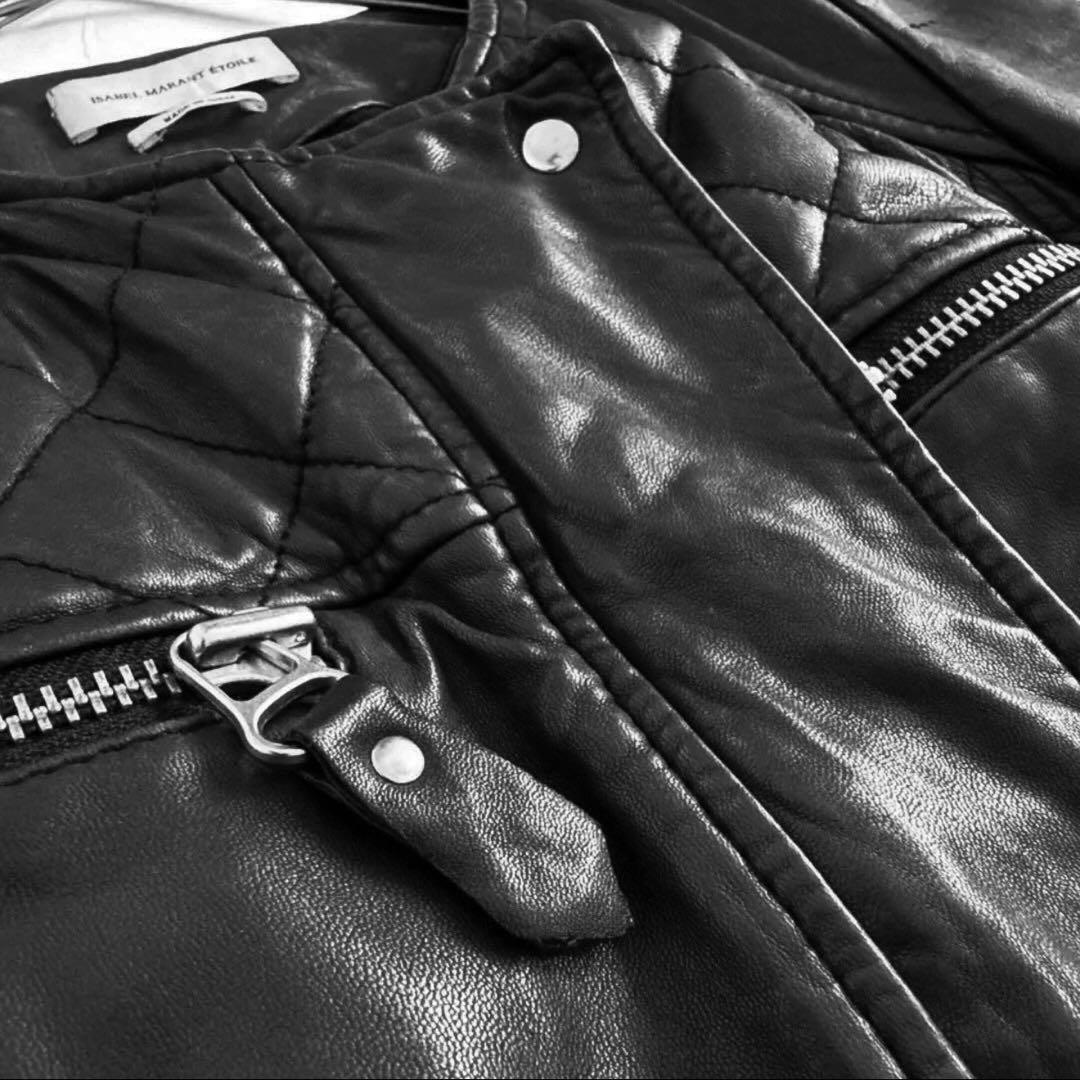 イザベルマラントラムレザー ライダース36