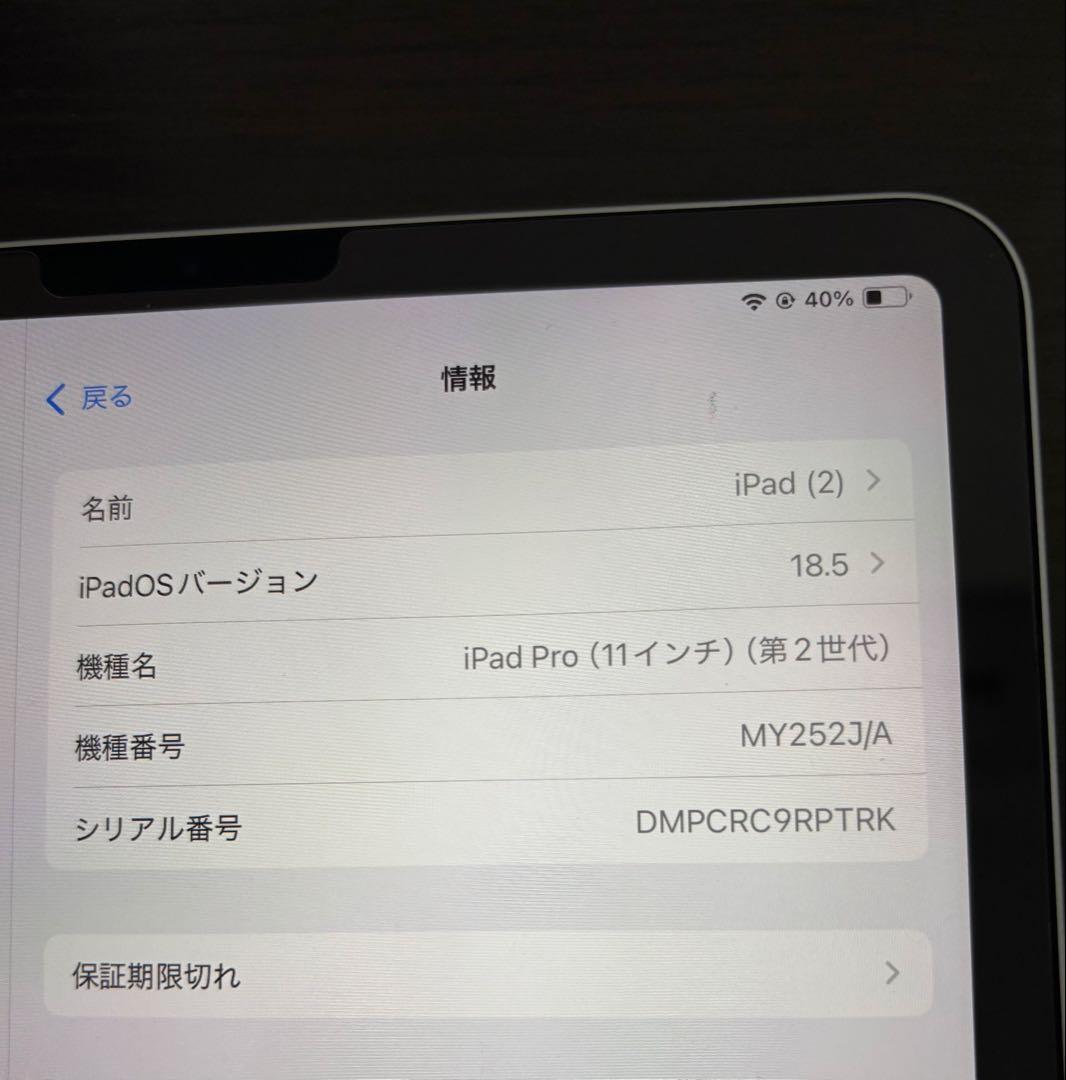 iPad Pro 11インチ 第2世代 128GB シルバー