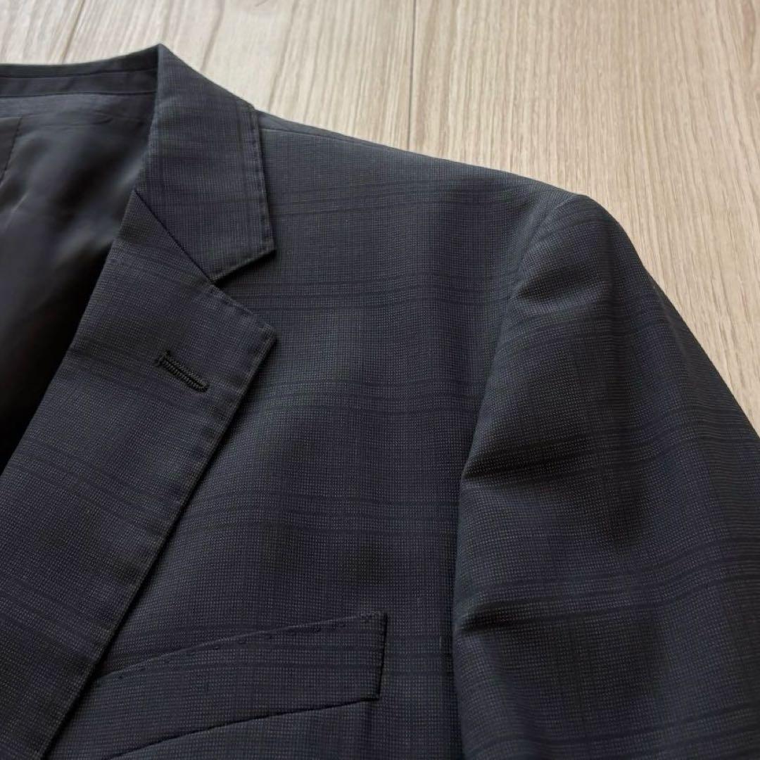【美品】MAJI スリーピース スーツ A6 L チャコール チェック シルク混