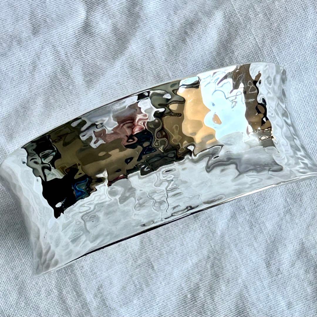 メキシカンジュエリー　ヴィンテージ　バングル　ボーンカフMEXICO刻印あり