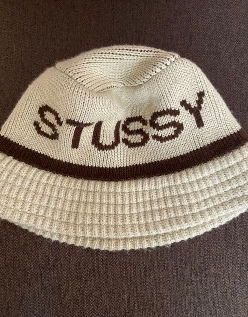 帽子 STUSSY jacquard knit bucket hat