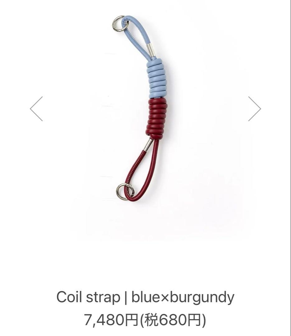 puffer case Coil strap | blue×burgundy
