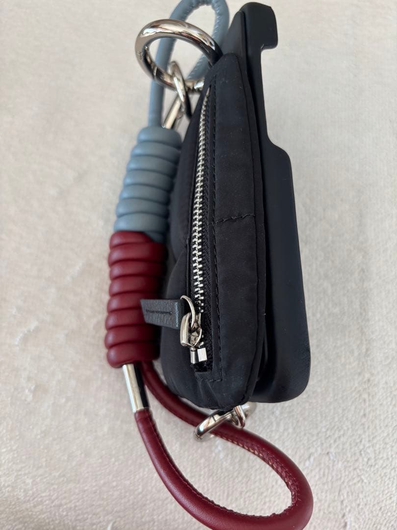 puffer case Coil strap | blue×burgundy